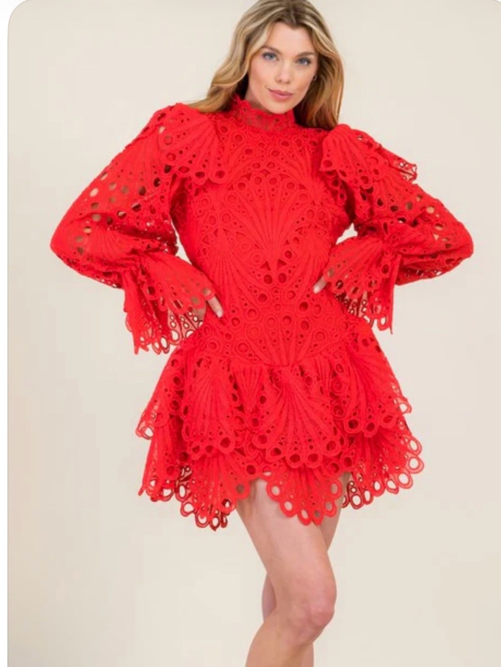 Parisian Works Vibrant Red Mini Dress